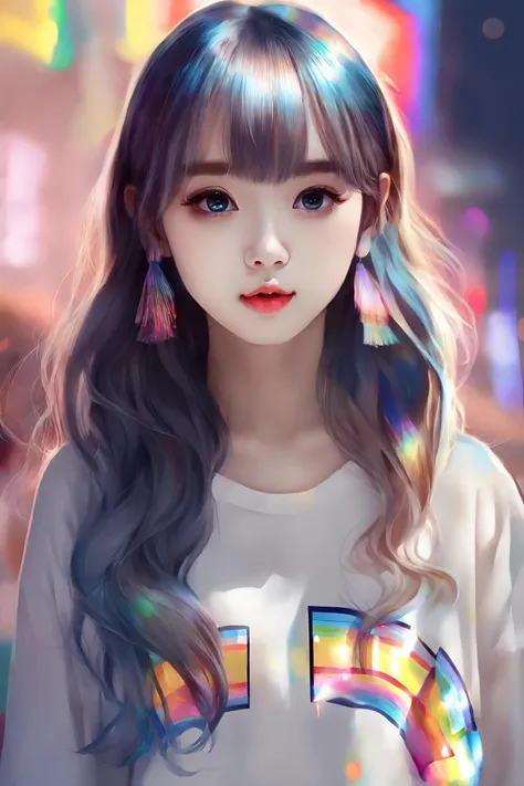 iridescent painting, prismatic, holographic, chromatic aberration, fashion illustration
Masterpiece, best quality, 1girl,  <lora:kwFemale_Beta40-SDXL_v1:1>, chinese,waifu