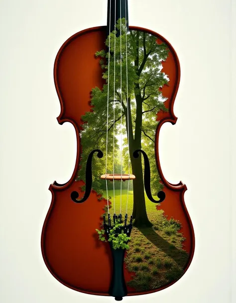 a red wood violin double exposure with an green forest in sunny day
 <lora:Flux_DoubleExposure:1> Jeddblexpsre,double exposure