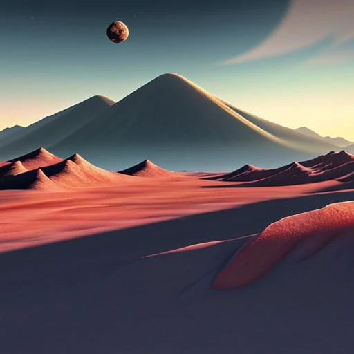 random alien planet, beautiful scenery, high quality