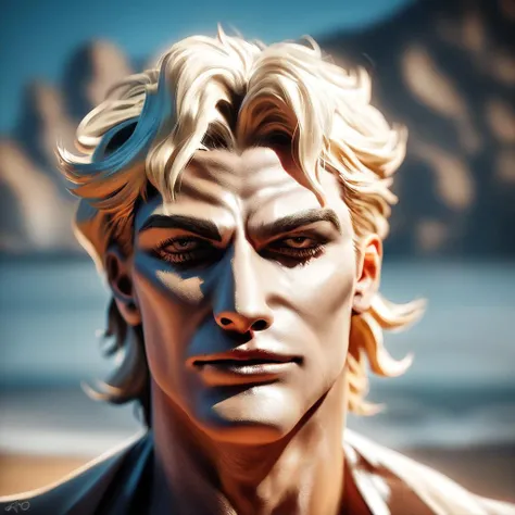 score_9, score_8_up, score_7_up, score_6_up, score_5_up, score_4_up,source_photorealistic,raw photo,cinematic shot,detailed,rating_safe,1man, portrait of dio brando_(jojo) at the beach , <lora:PonyrealisticXLlite:1>