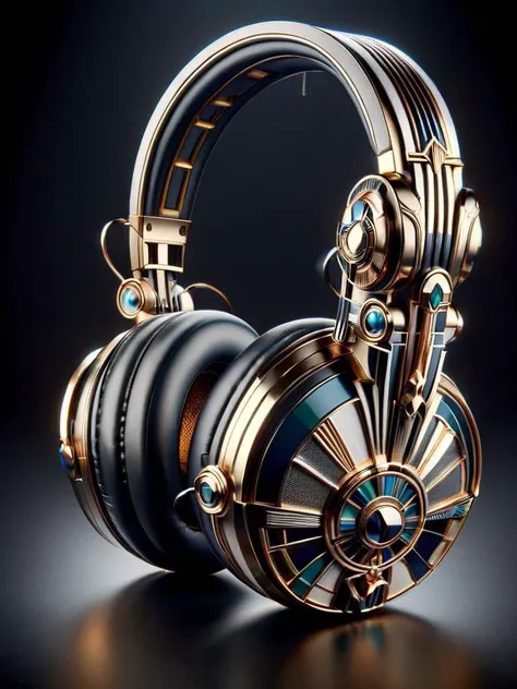 elegant amazing headphones  <lora:Art_Deco_Style_SDXL:1> ais-artdeco