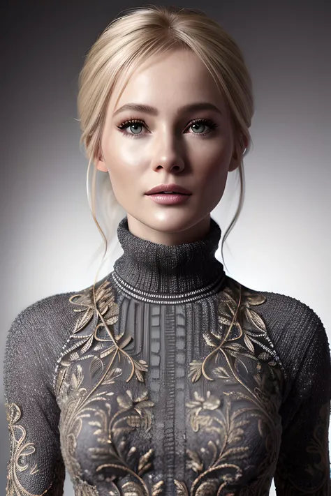 hyper detailed, realistic, intricate detail, photoreal, photo, highres, absurdres, fine detail, freyaallan in turtleneck, looking at camera, waist shot, hyper detailed, realistic, intricate detail, photoreal, photo, highres, absurdres, photorealistic <lyco...