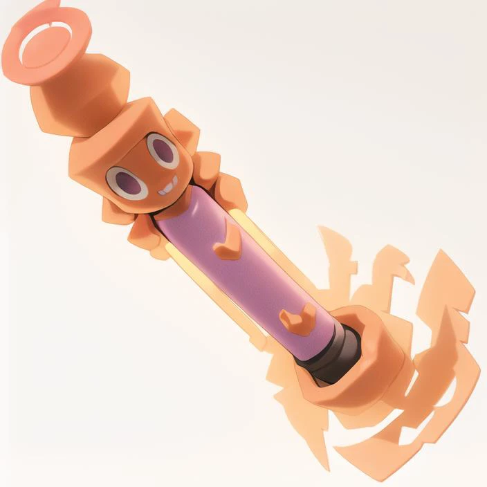 rototech , smile, ghosty aura, <lora:Rototech:1> (Tiny cute isometric dildo, soft smooth lighting, with soft colors, 100mm lens, 3d blender render, trending on polycount, modular constructivism, physically based rendering, centered) sex toy, purple penis