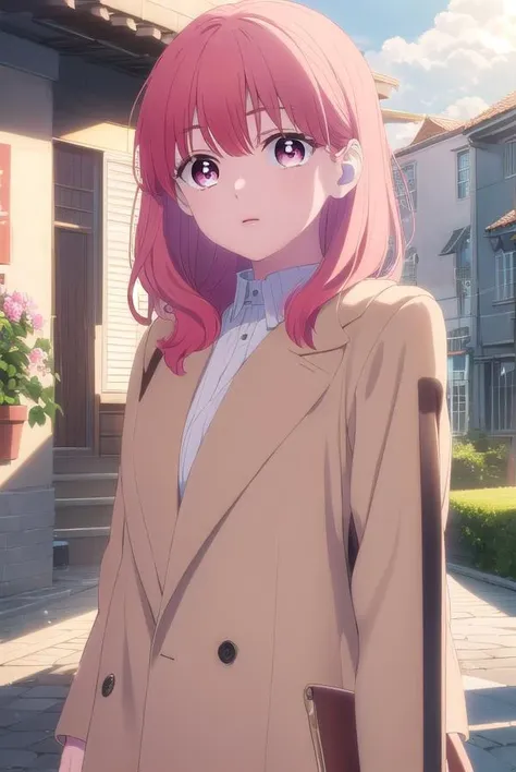 yukiitose, <lora:yuki itose-alpha-lora-nochekaiser:1>,
yuki itose, long hair, pink hair, red hair, (pink eyes:1.3),
BREAK shirt, long sleeves, jacket, white shirt, collared shirt, brown jacket,
BREAK outdoors, city, snow, snowflake, sun, clouds,
BREAK look...