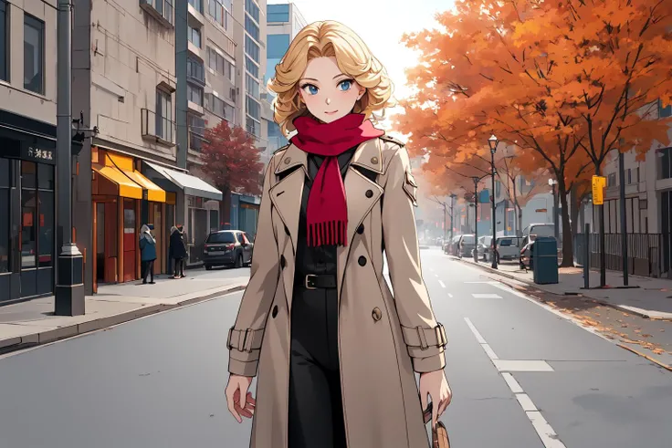 (RAW photo, best quality), 1girl, 
 <lora:srw_og_leona_garstein_v1_2-000003:1>, srw_leona_garstein, 
autumn, city street, scarf, trench coat,