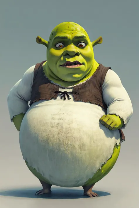 a cartoon character of a man with a big belly and a vest