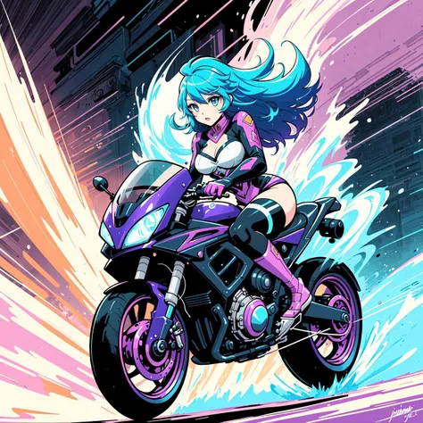 girl, vehicle, cute, lovely,, a comic book panel by John Brown Abercromby , [:anime line art:0.2], Thunder and Elemental and Light and solar themed, epic splash art , rasquache, , abstract, pixel art by Carne Griffiths , [:anime line art:0.2], Crystal and ...