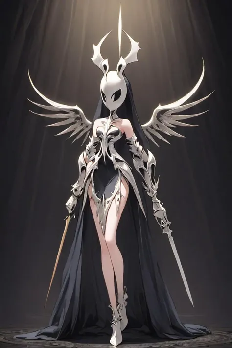 <lora:FFTJobs XL:1.25> sexy female hollow knight seraph, full body, game art style, (masterpiece),  best quality, highres, 4k, 8k, Detailed Illustration, intricate detail, cinematic lighting, amazing quality, 1girl, fit female, amazing shading, soft lighti...