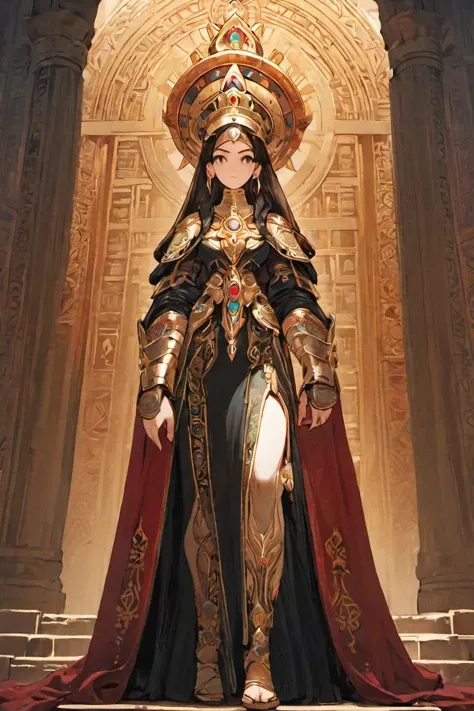 <lora:FFTJobs XL:1.25> female temple oracle, full body, game art style, (masterpiece),  best quality, highres, 4k, 8k, Detailed Illustration, intricate detail, cinematic lighting, amazing quality, 1girl, fit female, amazing shading, soft lighting, facing c...