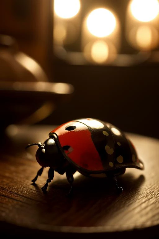 an concept art of alchemic element - Ladybug (Coccinellidae family): Ladybugs are small beetles known for their brightly colored, dome-shaped bodies with black spots. They come in various colors and patterns, with the number of spots varying among species....