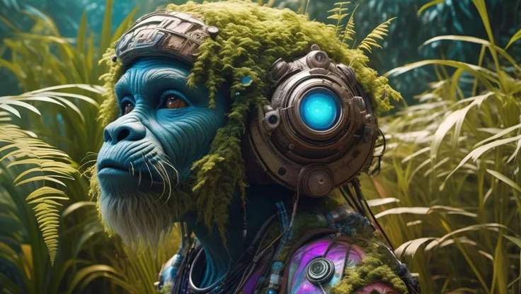 (Hyperreal:1.4),
(((full body shot:1.5))), raw, emotional, dynamic, distortion for emotional effect, vibrant, use of unusual colors, cute cinematography, (realistic, photo realistic:1.4),
yeti with mysterious existence, Bending Grasses, Robotic Arms, Dense...