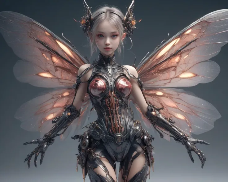 cyborg fairy, full body, ziprealism