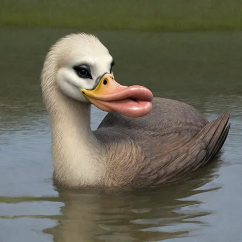 realistic feral female duck with (bimbolips:1.2) big lips,  <lora:BimbolipsV4:1.0>