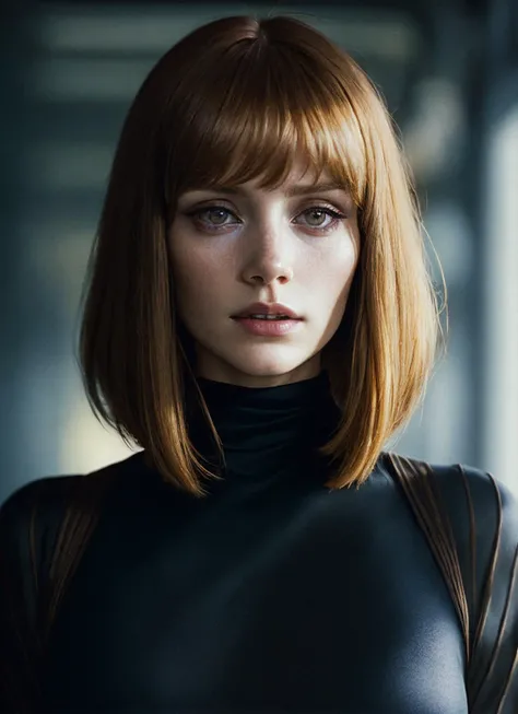 A stunning intricate full color portrait of (sks woman:1), wearing a black turtleneck, epic character composition, by ilya kuvshinov, alessio albi, nina masic, sharp focus, natural lighting, subsurface scattering, f2, 35mm, film grain, <lora:locon_bdh_v1_f...