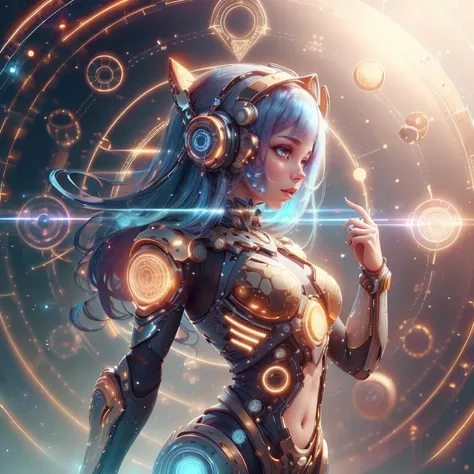 <lora:GlyphTech-20:0.8>,glyphtech,scifi,  glyphs, hologram,magic circles,
1girl, glowing hair , blue hair,
  <lora:HoneyTech-20:0.7>,honeytech, honey,