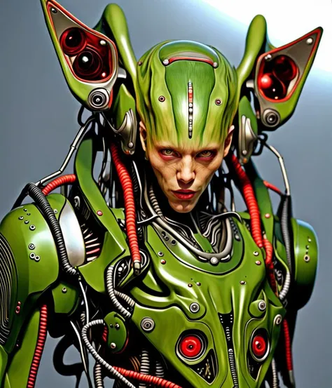 a professional photograph of a cyborg alien monster, best quality, masterpiece