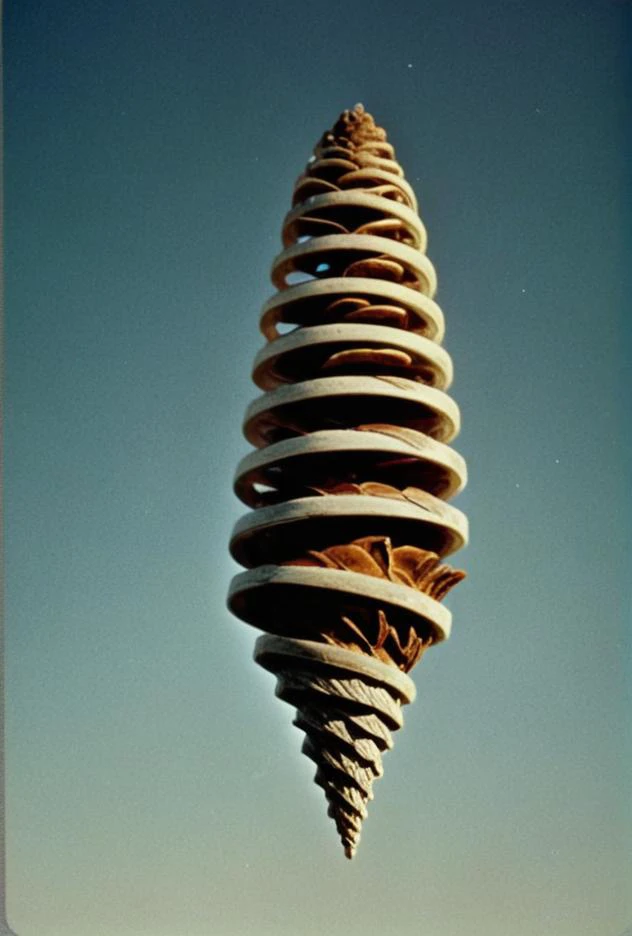 analog film photo (NASA DARPA declassified National Archives photo of visible coherent double-helix aether prana chi orgone energy emitting from pinecone nose end tip in visible spectrum)BREAK(contrast background ideal photographic conditions )
<lora:LCM-L...