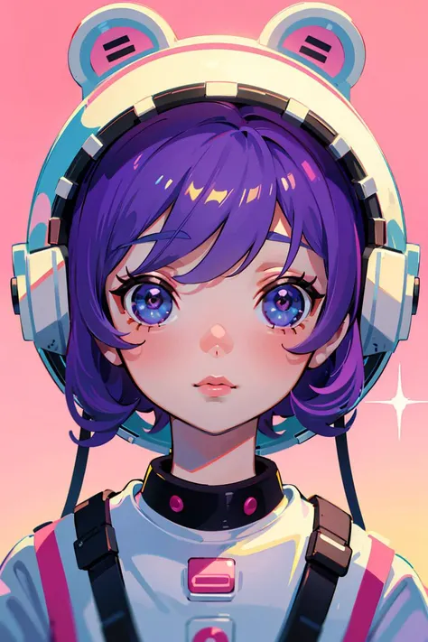 1girl, 3dmm, portrait of mollytoy toy girl wear astronaut costume, pink hair, pastel background, bokeh, <lora:ARWMollytoy:1> <lora:3DMM_V12:0.4>