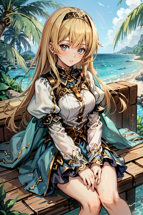 ((masterpiece, best quality))
<lora:ValkyrieProfileAlicia:0.8>
ValkyrieProfileAlicia, 1girl, solo, long hair, on a tropical island, sundress, palm trees, sitting cross-legged