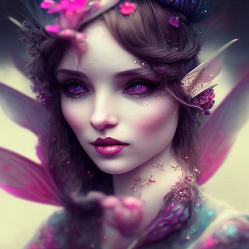 (gigafractal artstyle:1.0), very beautiful attractive faerie girl