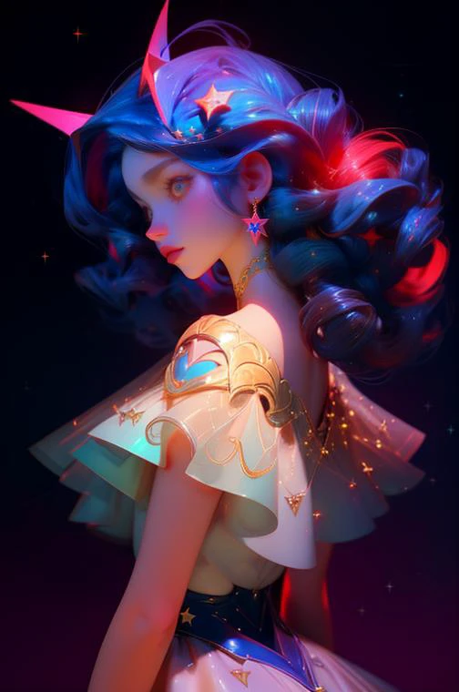 (masterpiece, best quality),  intricate details,
1girl,  <lora:star_guardian_neeko:0.8> star guardian neeko, 1girl, multicolored hair, dress, star guardian (league of legends), magical girl, hair ornament,