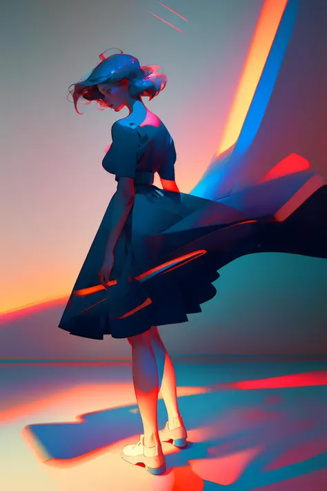 1 female, beautiful, short hair, leaning forward,
shadow, dramatic lighting
Analog style, vhs style,chromatic aberration, 1980s style film 
(best quality, masterpiece)  <lora:epiNoiseoffset_v2:1>