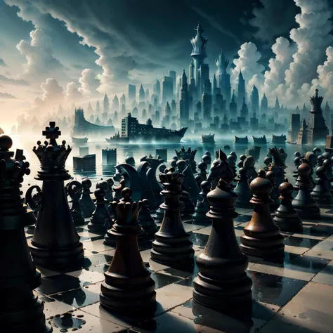 <lora:ChessGame-20:0.7>, chsworld, piece , 
city, ocean,