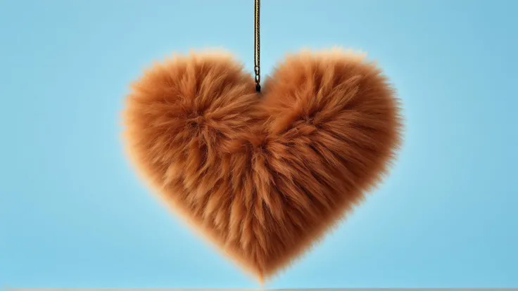 <lora:FluffyStyleXL:1.3> FluffyStyle Bronze heart, fuzzy