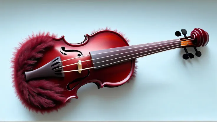 <lora:FluffyStyleXL:1.3> FluffyStyle Maroon Violin, hairy