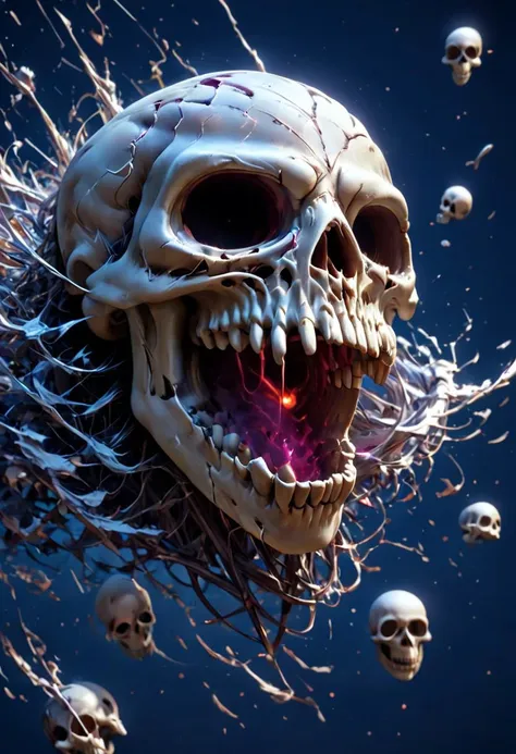 Score_9, score_8_up, score_7_up, 
Break, (solo skull:1.4),
(Human skull made out of white Marble Skull:1.4),  detailed, ultrarealistic,  
Break,
Floating, 
Break,
(Mouth open:1.3), 
Break, 
(dark background:1.4), 
Break, 
(Angled view:1.4), 
Break, 
(Epic ...