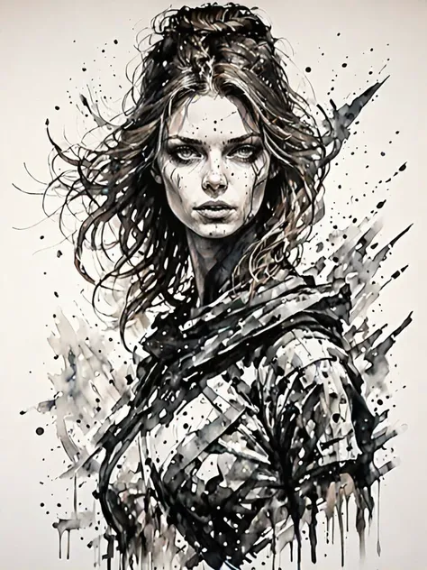 (Rachel Nichols:0.9), ink drawing of a girl by Emila Medková, in the style of hyper-realistic sci-fi, detailed perfection, hyper-realistic details, realistic woman figures, heavy use of palette knives, hyper-realistic pop, frayed, <lora:add-detail-xl:1>  
...