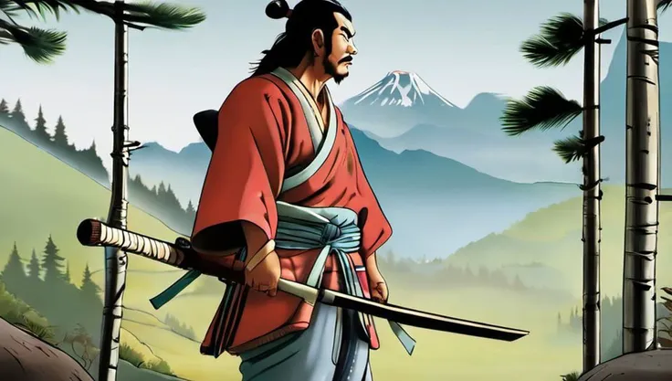 cartoon, masterpiece, best quality, high quality, film still, ((perfect)), extra sharp details, 8k high detail, award-winning, Seven Samurai photograph realistic, 8k photorealistic, ultrarealistic, reflections