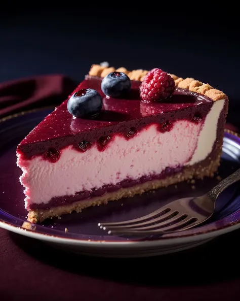 there is a piece of cake on a plate with a fork