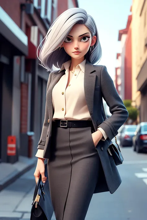 1 beautiful woman, office suit, coat, shirt,
silver hair, hand
Sui Ishida 
(best quality, masterpiece)