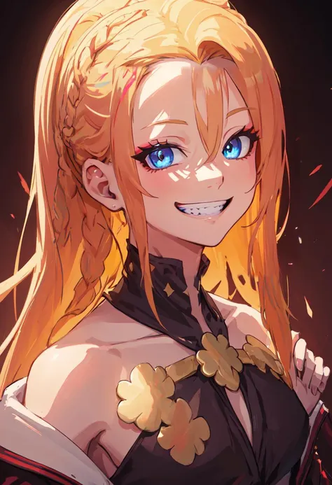 best quality, masterpiece, highres, solo, (pina_bluearchive:1.10), evil grin, evil smile, grin, portrait, looking at viewer, 30 <lora:pina_bluearchive:0.80>