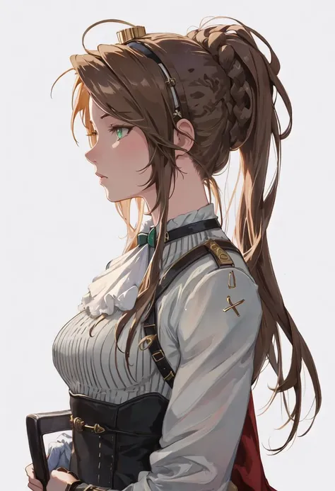 {safe:1.10}, best quality, masterpiece, highres, solo, {lee_enfield_girlsfrontline:0.90}, profile, from_side, upper_body