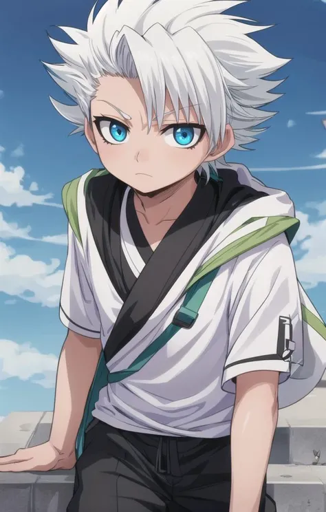 1 boy,more details in eyes,cute,looking at viewer, adorabel boy,cute face,details sky,handsome,young,juvenile, ((masterpiece:1.4,best quality)),multiple details, eyeshadow,sfw, <lora:hitsugaya_toushirou:0.6>,
hitsugaya_toushirou