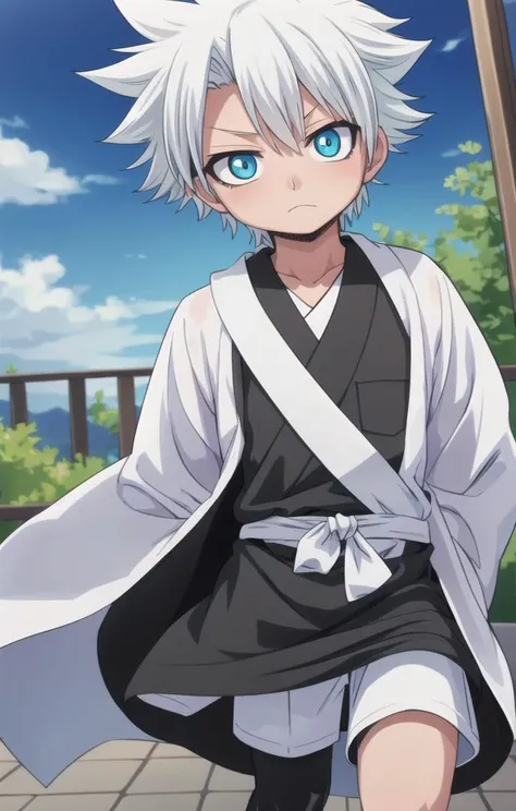 1 boy,more details in eyes,cute,looking at viewer, adorabel boy,cute face,details sky,handsome,young,juvenile, ((masterpiece:1.4,best quality)),multiple details, eyeshadow,sfw, <lora:hitsugaya_toushirou:0.6>,
hitsugaya_toushirou