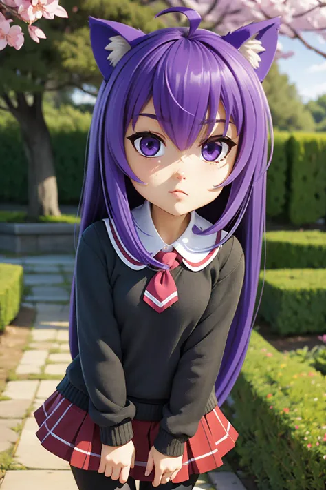 anime girl in a school uniform posing for a picture