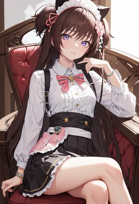 (safe:1.10), best quality, masterpiece, highres, solo, (shizuko_bluearchive:1.10), sitting, sitting on chair, chair, cowboy shot, looking at viewer, 24 <lora:shizuko_bluearchive:0.80>