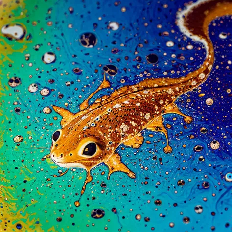 crested gecko, y4y01, dots, no humans, cells, animal focus, house interior, liminal space, psychedelic background, highly detailed, best quality, masterpiece <lora:soapbubblefilm_lora_CwR_gm5:0.8>