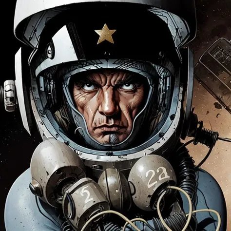 a man in a space suit with a helmet on