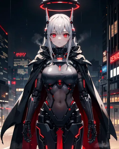 1girl,solo,large breasts, 
cyberpunk,outdoors,ruins,cityscape, red eyes, very long hair, 
<lora:T88[mecha musume, mechanical parts, robot joints,android,mechanical body,headgear]:0.6>,
mecha musume, mechanical parts, robot joints,android,mechanical body,
s...