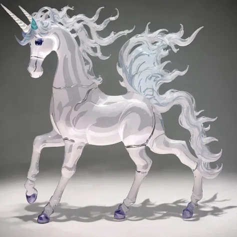 <lora:glassart1rep2:1> glasssculpture unicorn