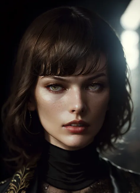 A stunning intricate full color portrait of (sks woman:1), wearing a black turtleneck, epic character composition, by ilya kuvshinov, alessio albi, nina masic, sharp focus, natural lighting, subsurface scattering, f2, 35mm, film grain, <lora:locon_milla_v1...