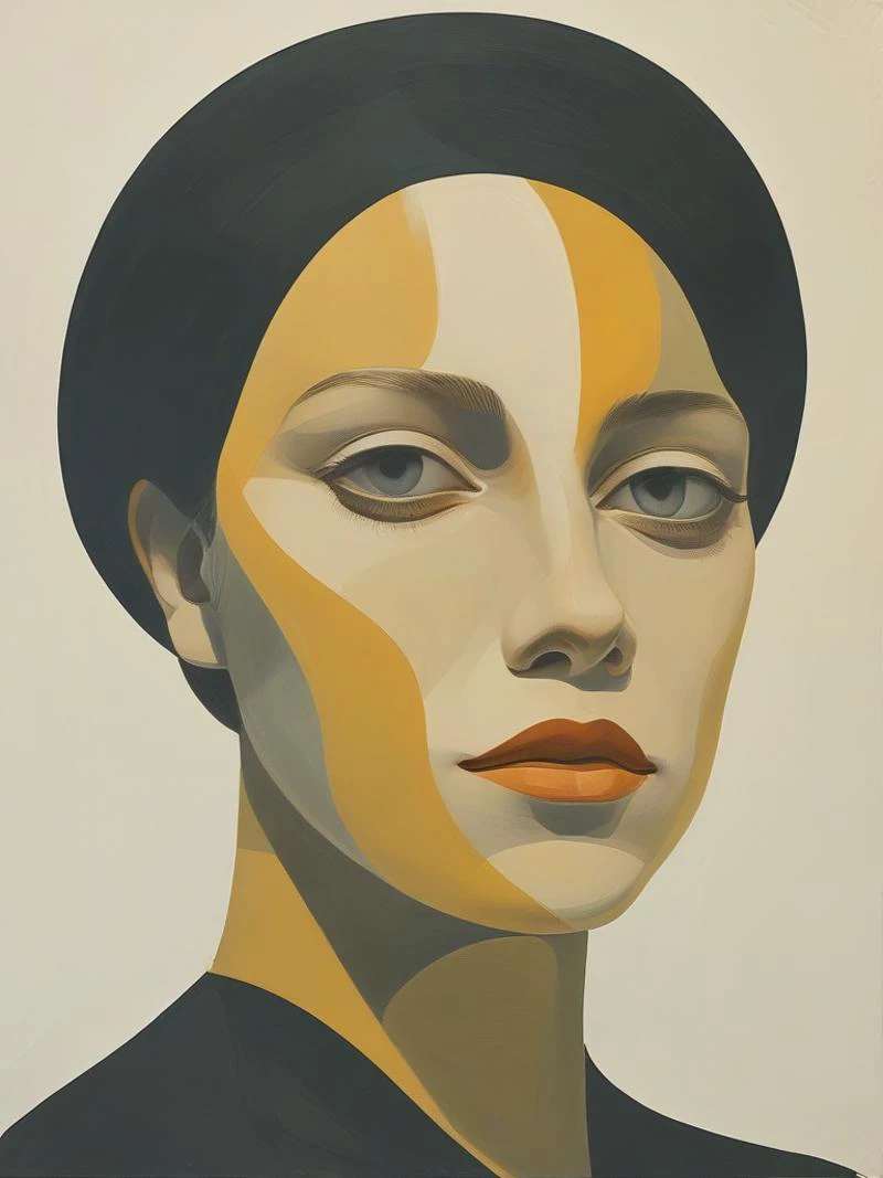 masterpiece,best quality,portrait of character ,style of Tomma Abts,illustration,<lora:tbh101-sdxl:1>,