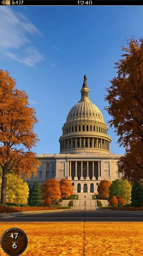 (closeup:0.6), the United States Capitol during a vibrant autumn day, <lora:PS2 Style:0.6>, (lowpoly:0.8), jagged edges, anti-aliasing, game screenshot, (Masterpiece:1.3) (best quality:1.2) (high quality:1.1)