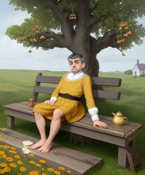 And Rowan Atkinson sat on the plank and lay upon it the churned milk of the (mustard and grandmother tree)