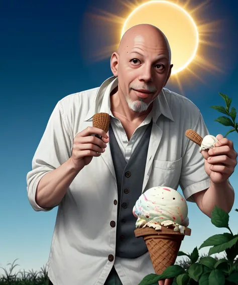 And Erick Avari broke the sun and dropped upon it the churned milk of the (ice cream bush)