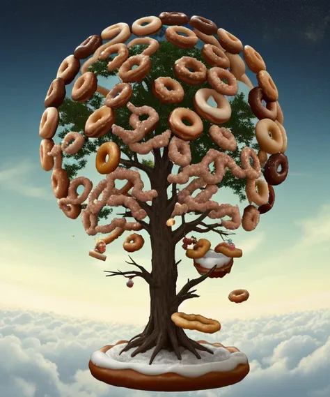 And God broke the world and dropped upon it the churned milk of the (donut tree)